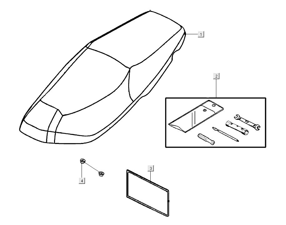 Zadel Kymco Super8 Street 50 4-takt rood