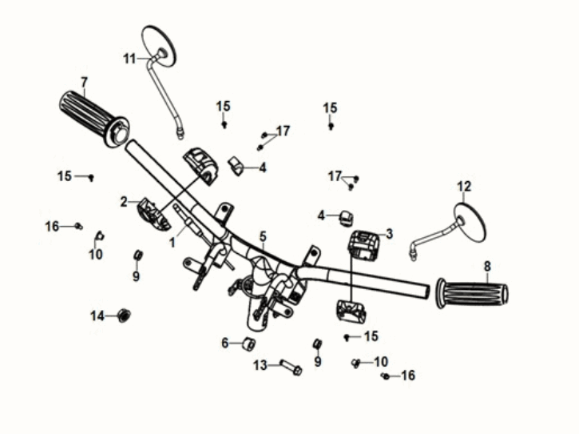 Cable - switch - handle lever Sym Fiddle IV 125i LC ABS E5 2020-2021