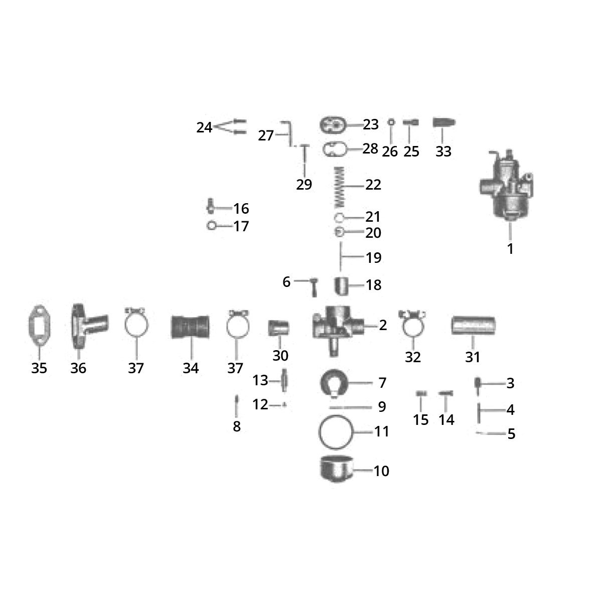 Carburateur Bing Zundapp GTS 50 517-40L0