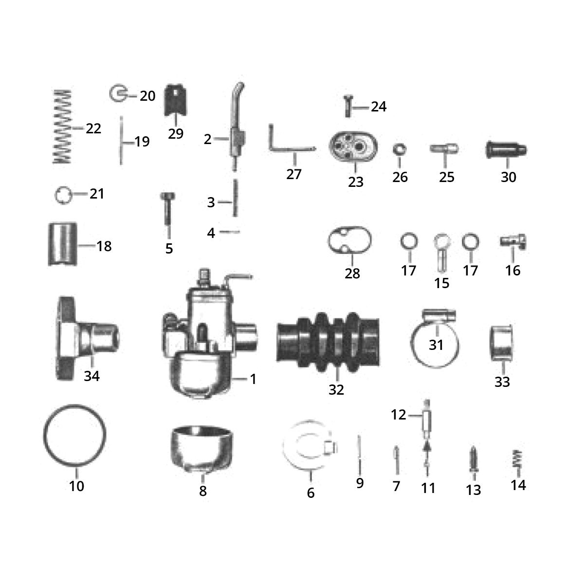 Carburateur Bing Zundapp GTS 50 517-40L5