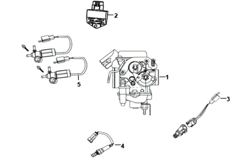 Carburateur/ ECU Unit Sym XPRO 50 4-takt AC Euro 4