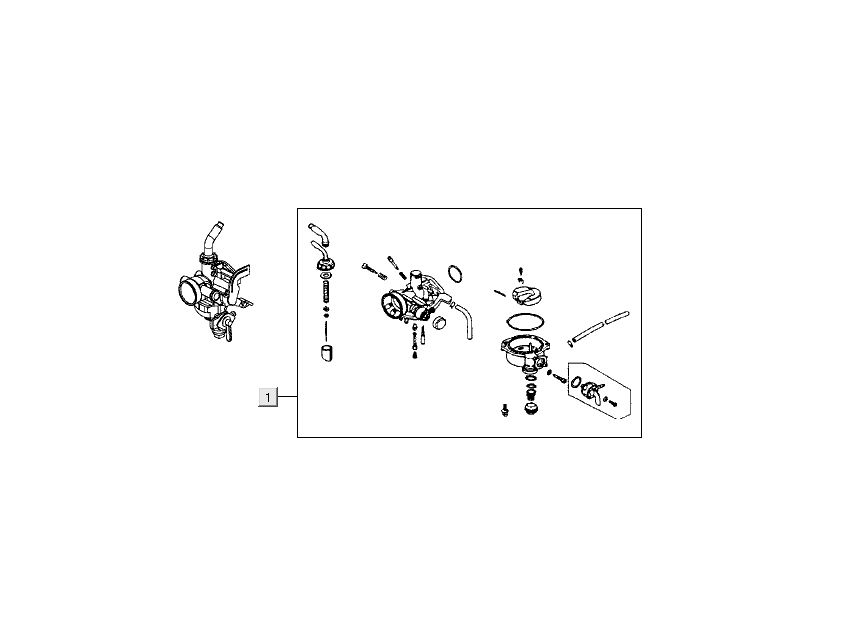 Carburateur Kymco Nexxon 50 4-takt donkergrijs