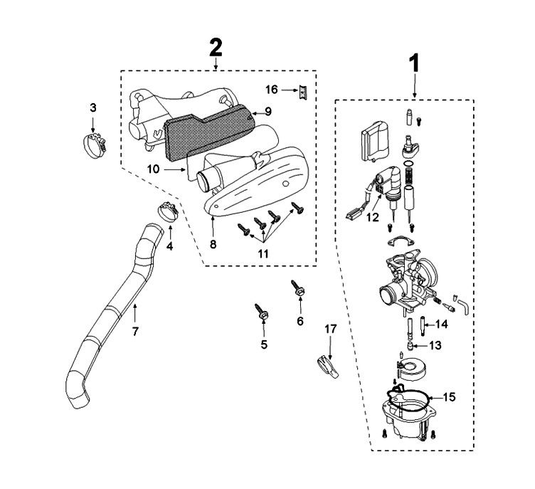 Carburateur Peugeot Kisbee 2-takt