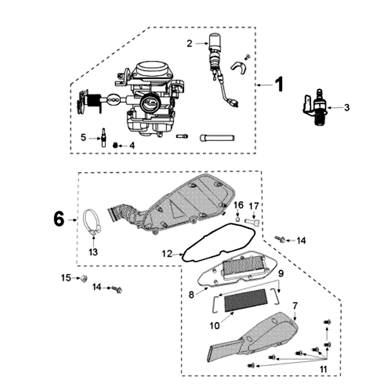 Carburateur Peugeot Kisbee wit