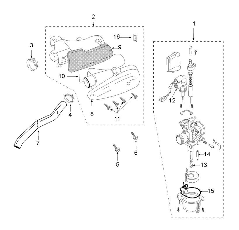 Carburateur Peugeot Speedfight 3 50 2-takt LC 2-takt