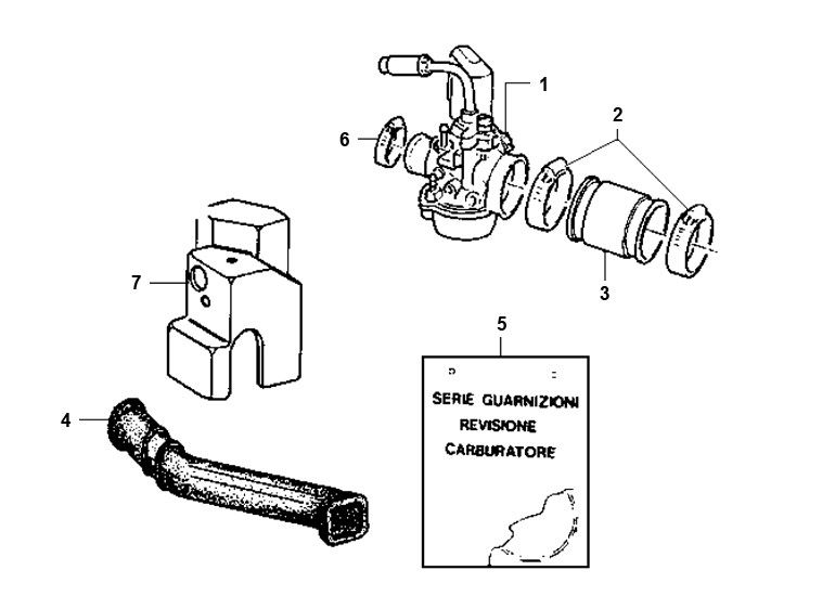 Carburateur Piaggio Typhoon 50 2-takt AC 1998-2005