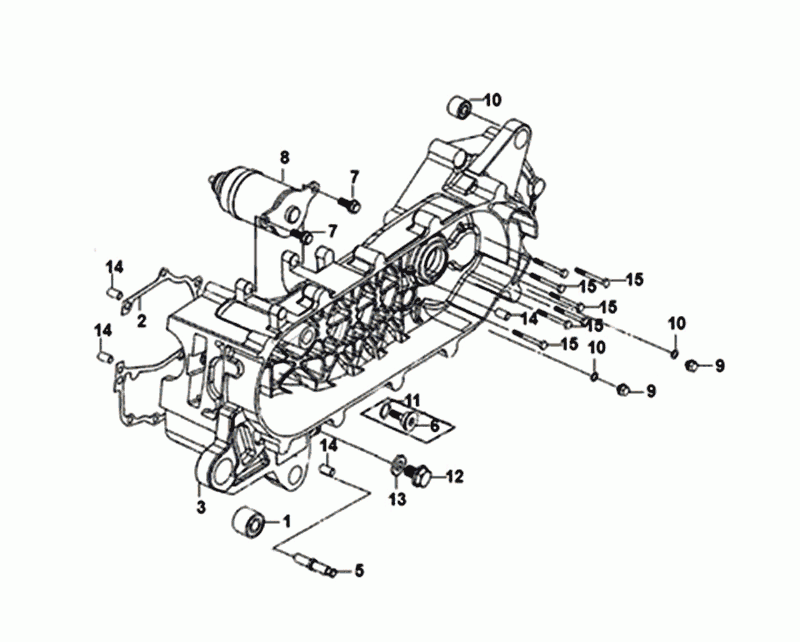 Carter - Startmotor Sym Mio 50i