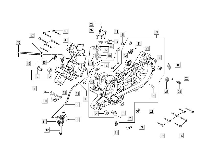 Carter - Oliepomp - Inlaatspruitstuk Kymco Grand Dink 2-takt Titanium
