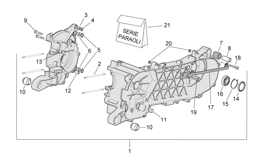Carter Aprilia SR 50 LC (injectie en carburateur) 2004-2009