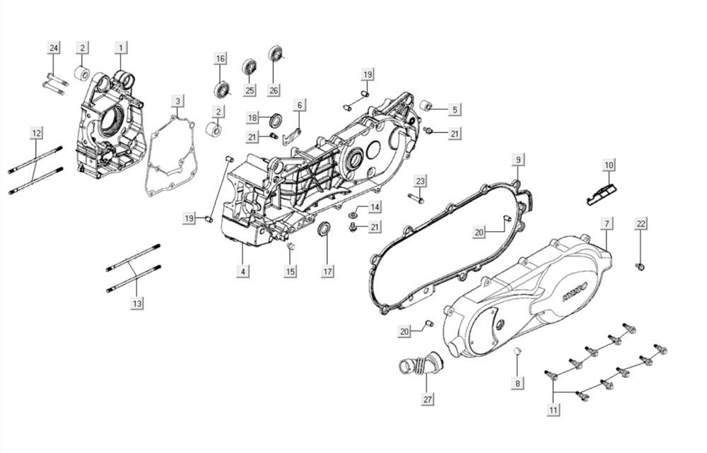 Carter - Carterdeksel Kymco Agility City 16 200i