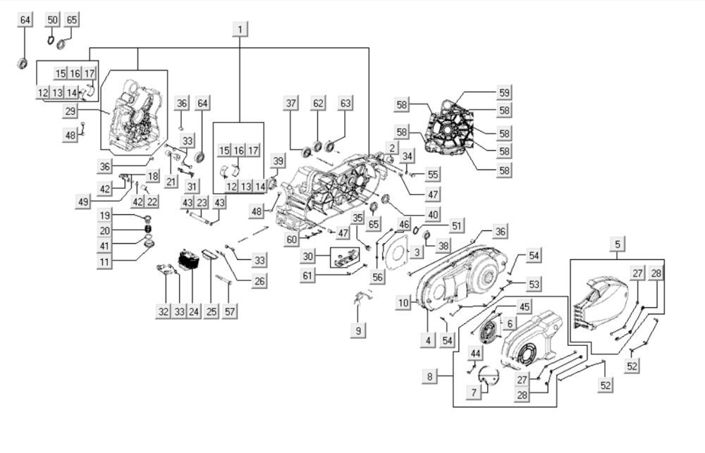 Carter - Carterdeksel Kymco Xciting 500i