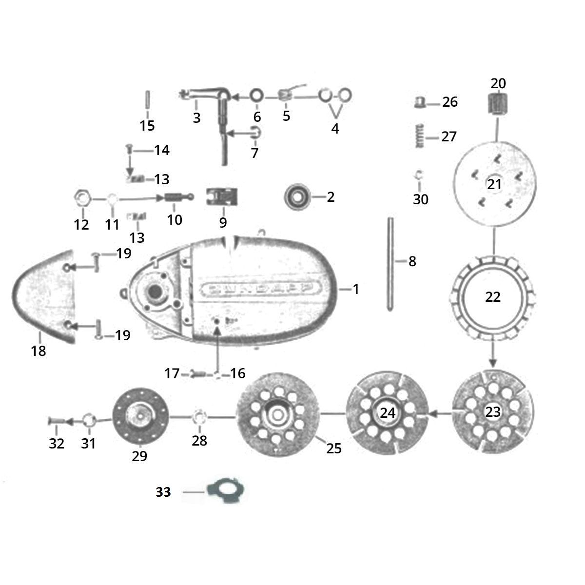 Carter koppelingskant Zundapp 50 517-40L0