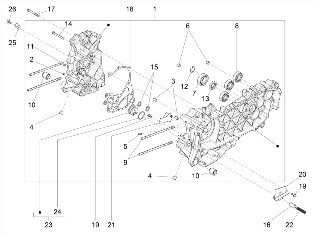 Carter Piaggio Liberty 125 IGET 3V IE ABS Euro 4 2015-2019