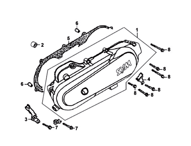 Carterdeksel Sym Fiddle White WH8018P