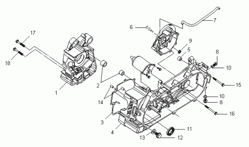 Carter - Startmotor Sym VS 125 Euro 3