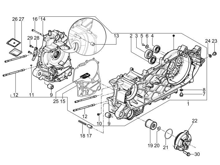 Carter Piaggio Beverly 350 Sport Touring Euro 3 2013-2014