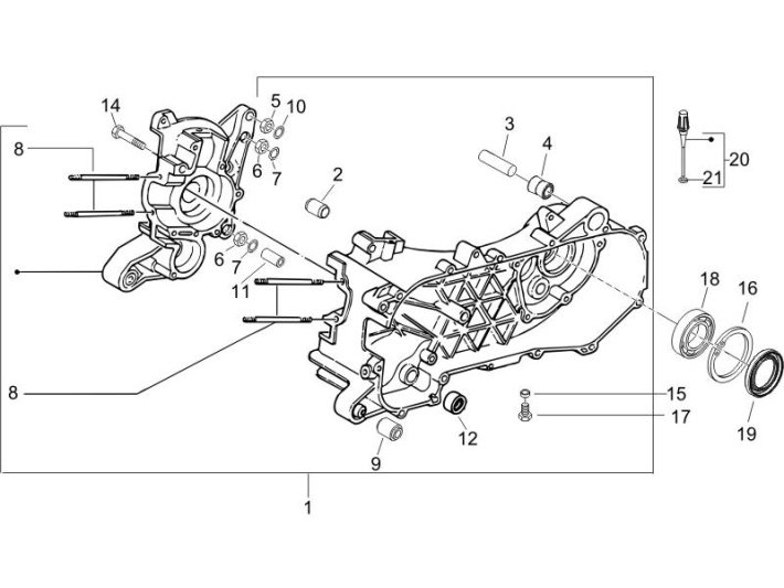 Carter Piaggio NRG Power DD 50 2-takt LC 2007-2017
