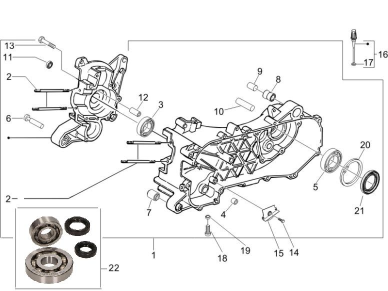 Carter Piaggio Zip 2000 4-takt AC