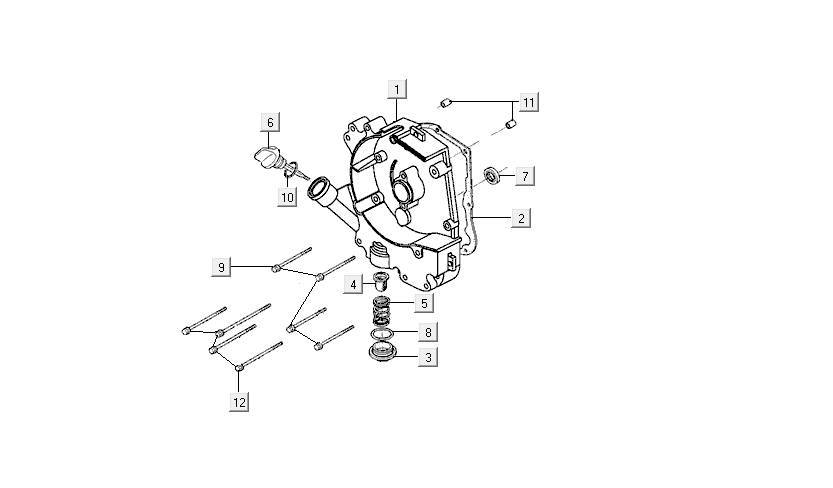 Carterhelft rechts - Oliefilter - Peilstok Kymco VP50i Euro 4 tecno silver