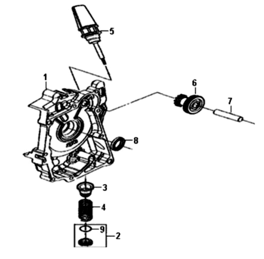 Carter rechts/ start motor Sym Symphony ST E3