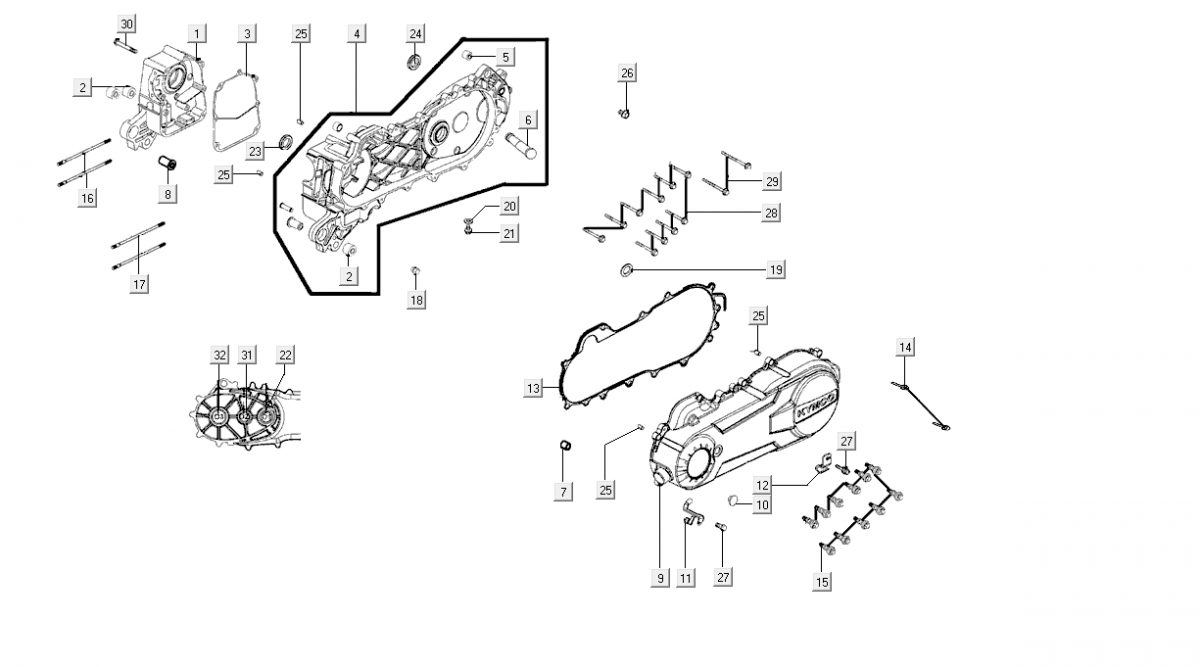 Carter Kymco Super8 Street 50i Euro 4 matzwart