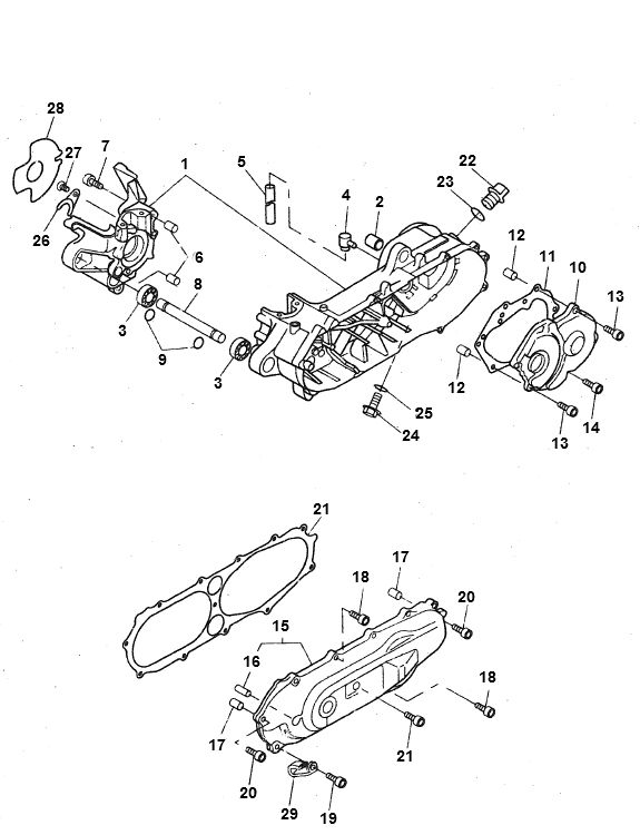 Carter - Carterdeksel Yamaha Bw's 2-takt