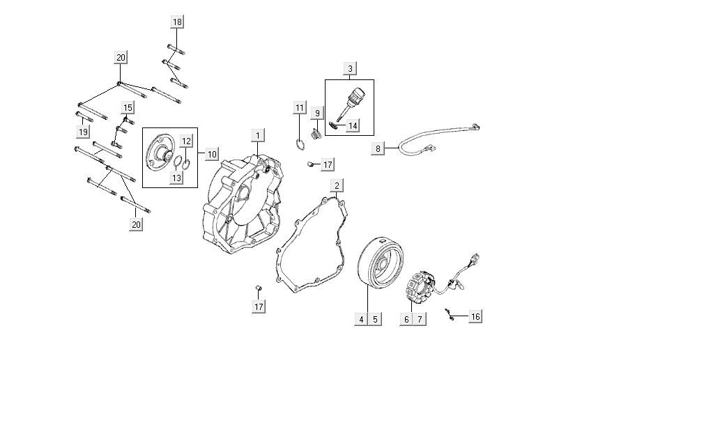 Carterdeksel Kymco MXU 150