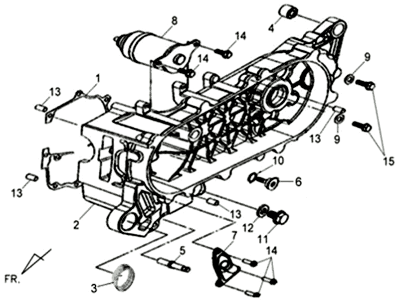 Carter - Startmotor Sym Allo (WH871) champagne