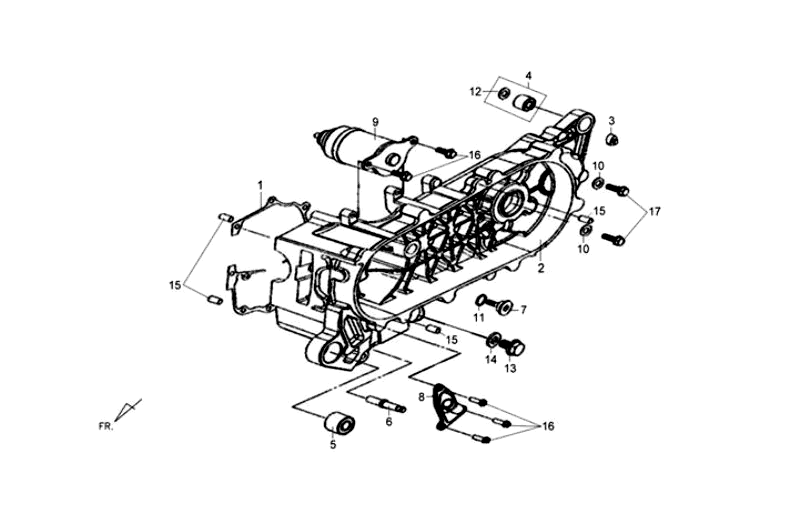Carter - Startmotor Sym Fiddle III Matt Black