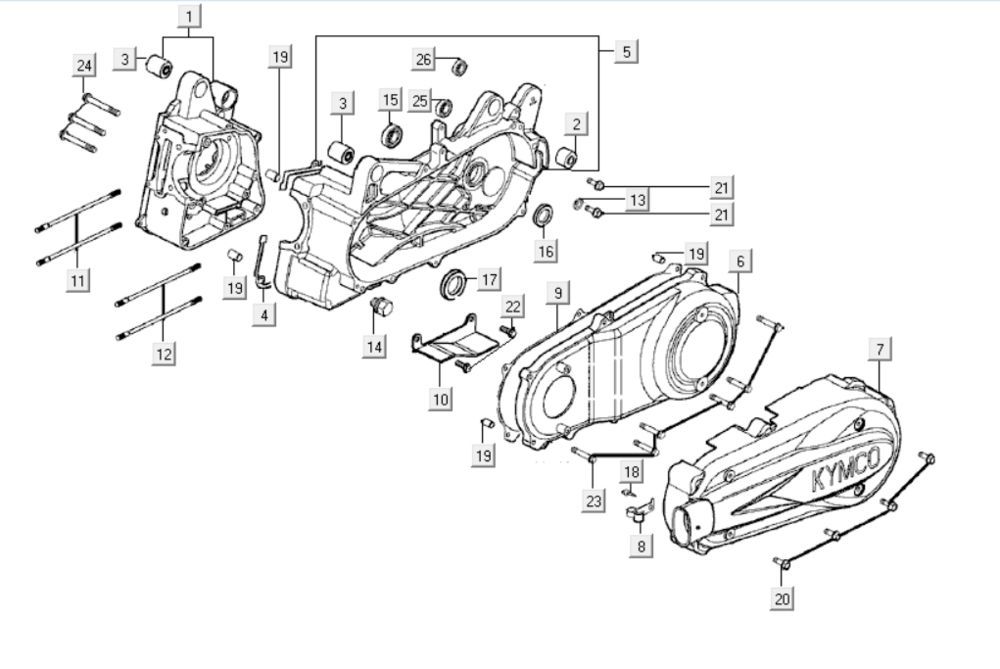 Carter - Carterdeksel Kymco Grand Dink 250