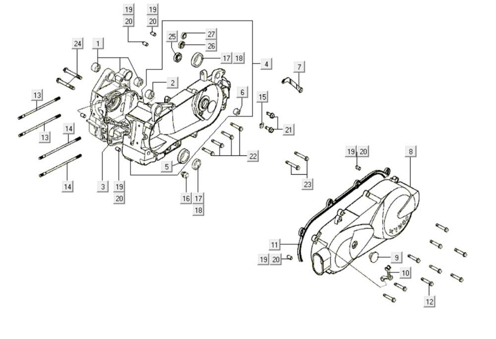 Carter - Carterdeksel Kymco Like 200i Zwart