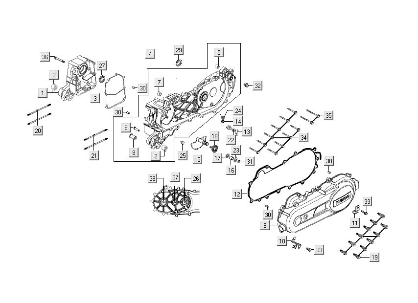Carter - Carterdeksel Kymco People S 50 4-takt