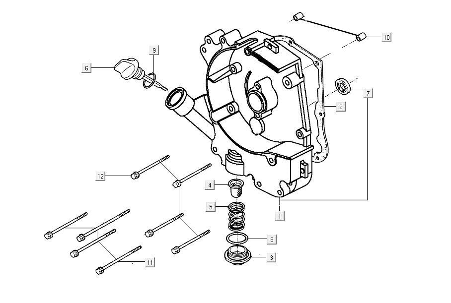 Carterhelft rechts - Peilstok - Oliefilter Kymco Like 50 Euro 4 2018→ partsproduct-Carterhelft-Kymco-New-Sento-4-takt-50i-blauw
