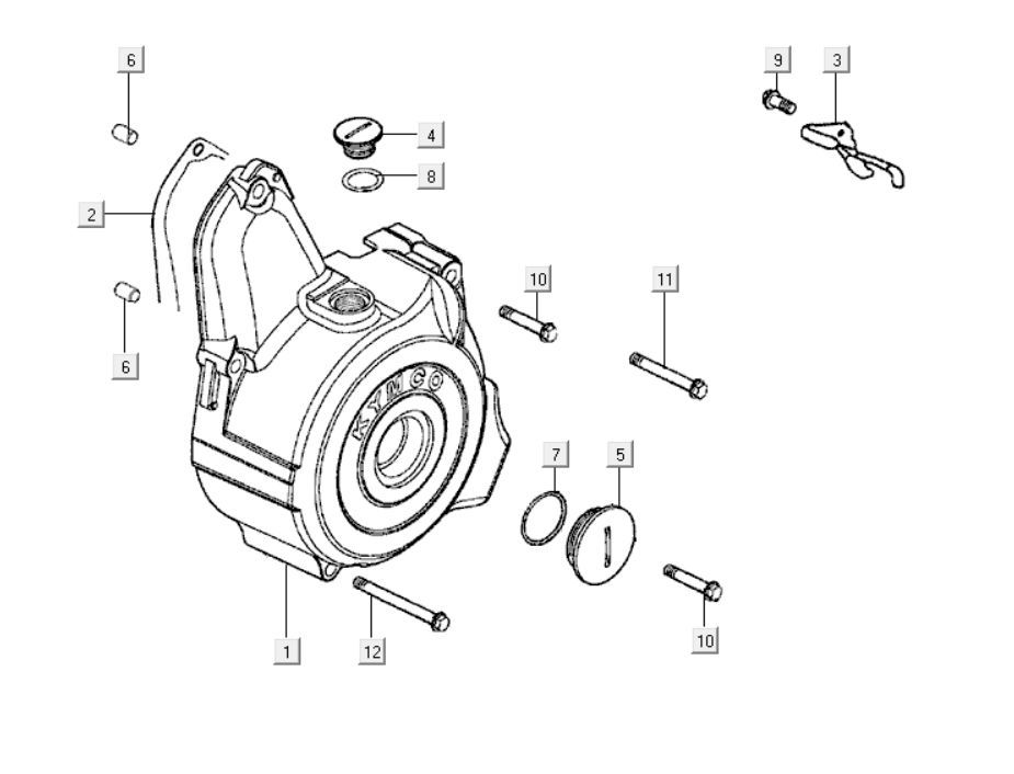 Vliegwieldeksel Kymco K-Pipe 125
