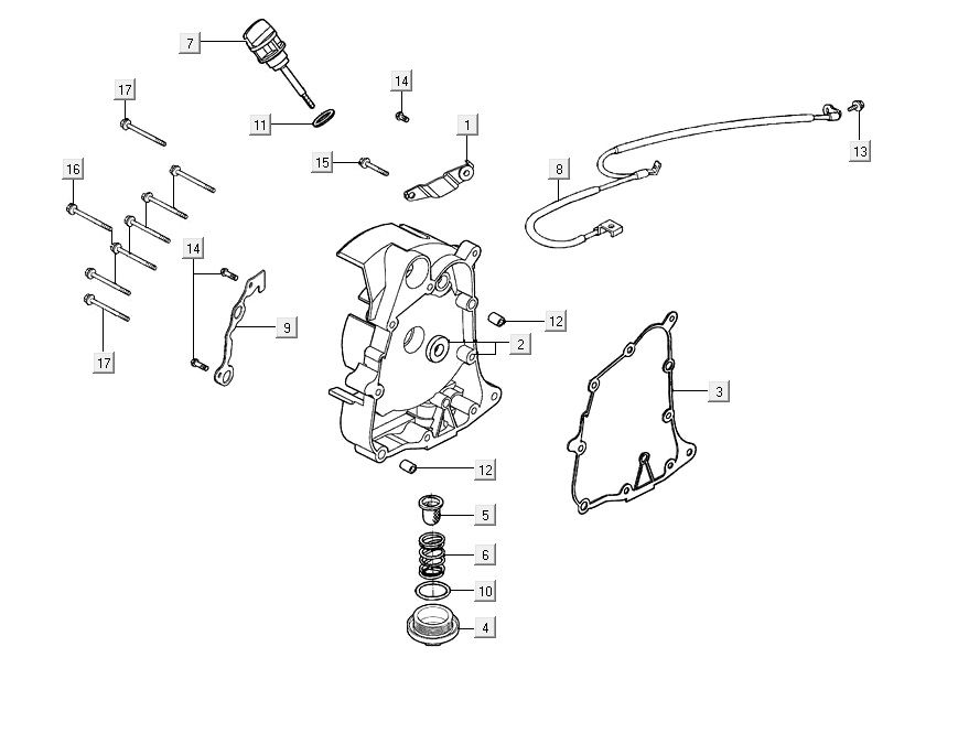 Carter - Peilstok - Oliefilter Kymco Agility 16+ 125 Mat Metallic Silver