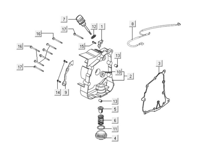 Carter - Peilstok - Oliefilter Kymco People One 125i