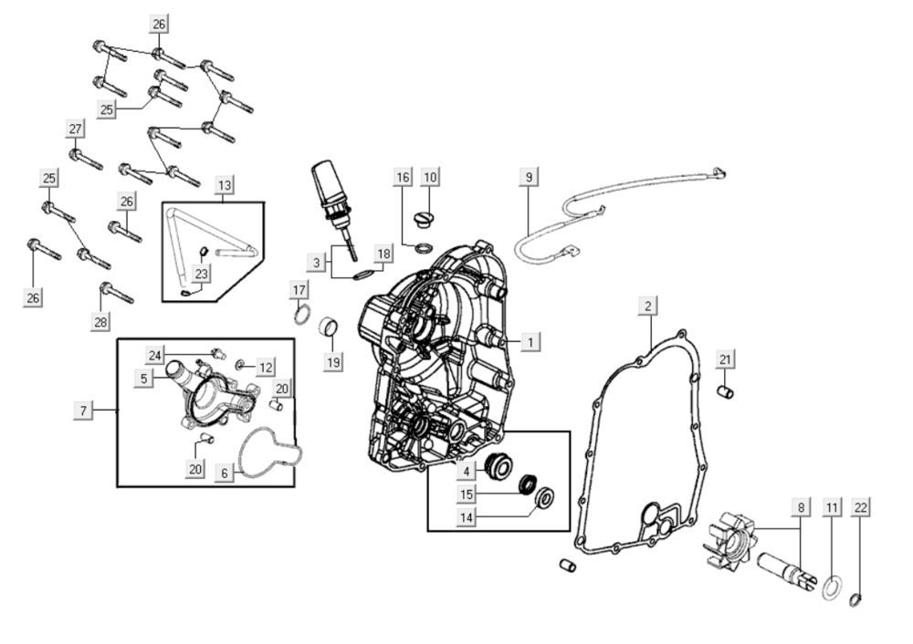 Carter - Peilstok - Oliefilter Kymco Xciting 400i Geel