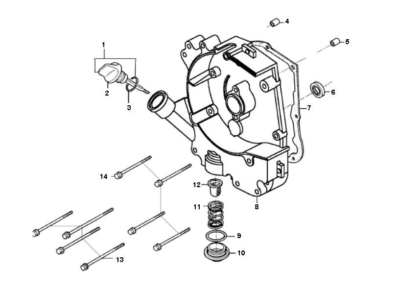 Carter - Peilstok - Oliefilter Peugeot V-Clic 50 4-takt AC