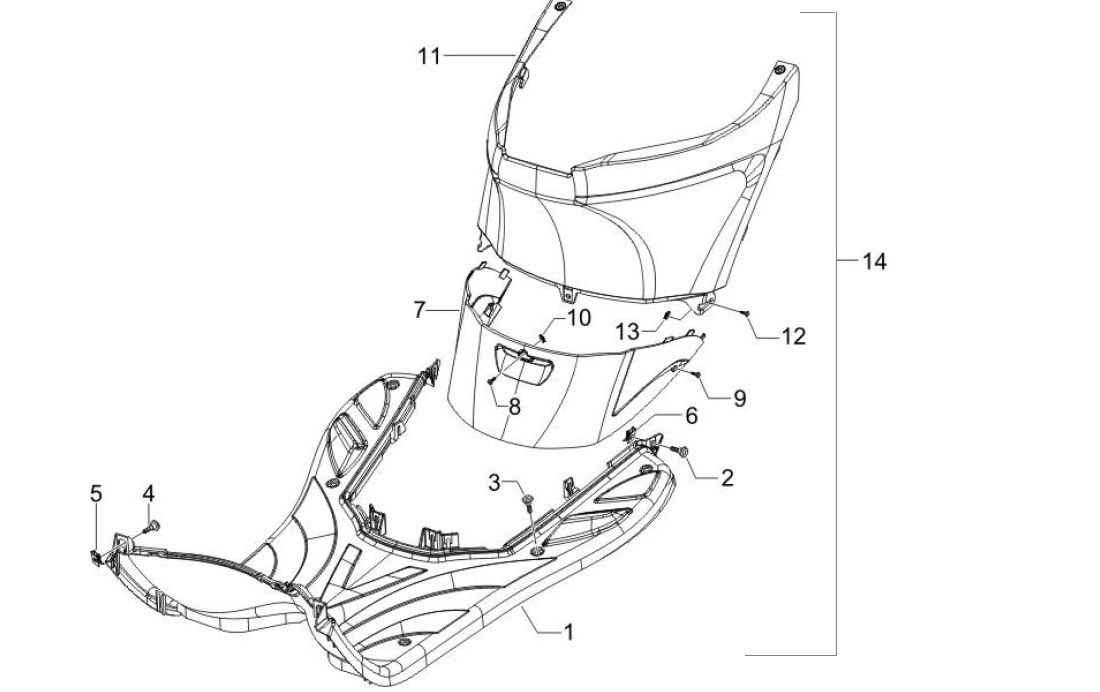 Treeplank Piaggo Zip 50 4-takt IGET 3V Euro 4