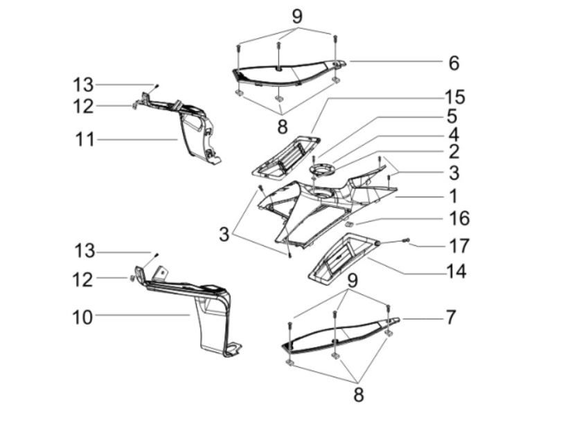 Treeplank - Voetensteun Gilera Runner 200 VXR 4-takt 2006