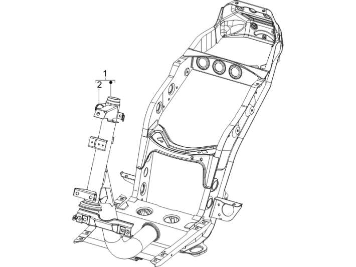 Frame Piaggio Zip 50 SP 2-takt LC 2006-2013