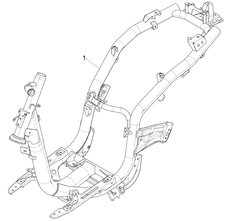 Frame Piaggio Liberty 50 4-takt AC IGET 3V Euro 5