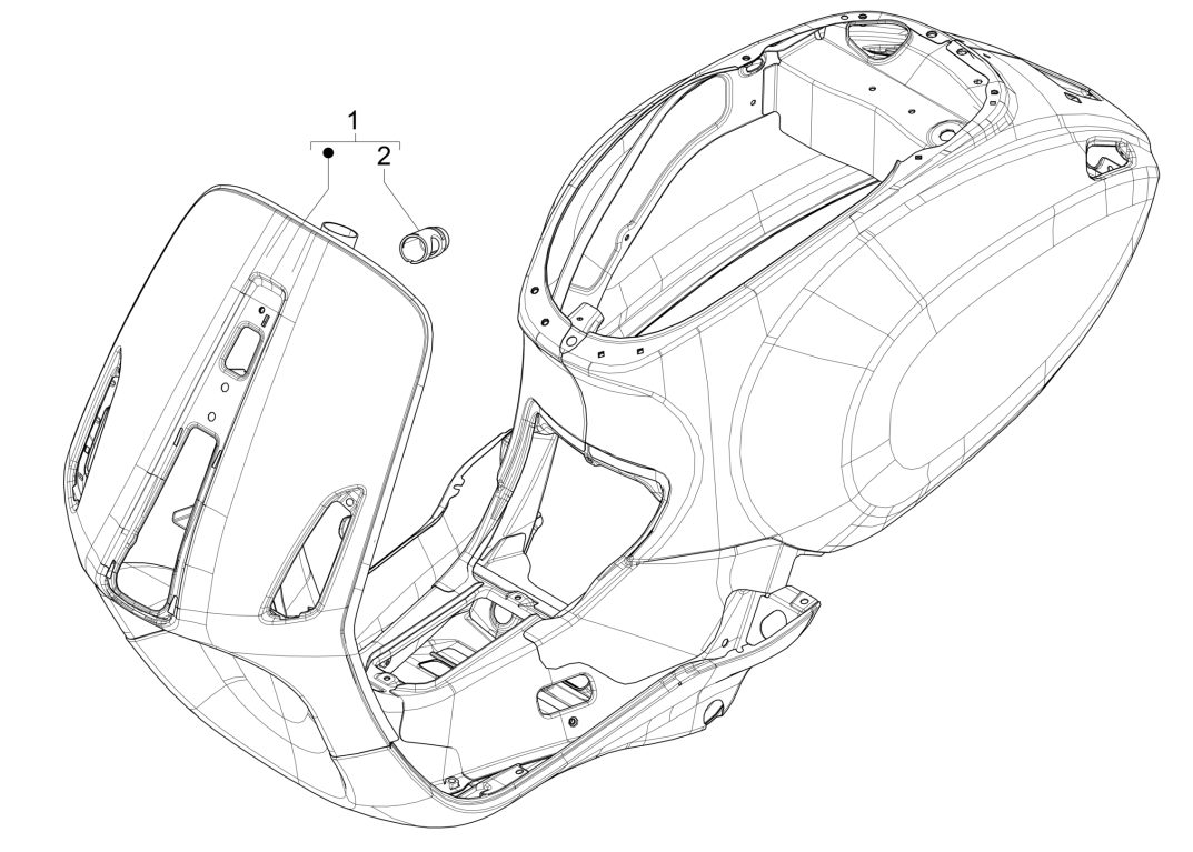 Chassis/ Frame Vespa Sprint 4-takt 3V (euro4 injectie IGET) Orange 890/A