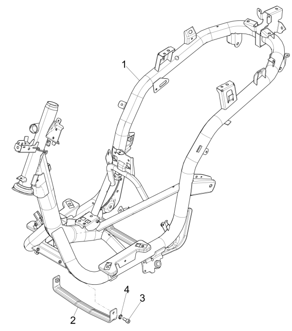 Frame Piaggio Medley 150 IE ABS Euro 4 2016-2020