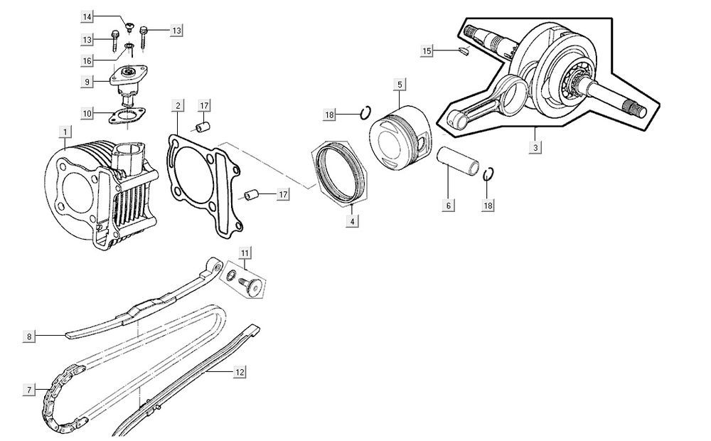Cilinder - Krukas Agility CITY 16 125