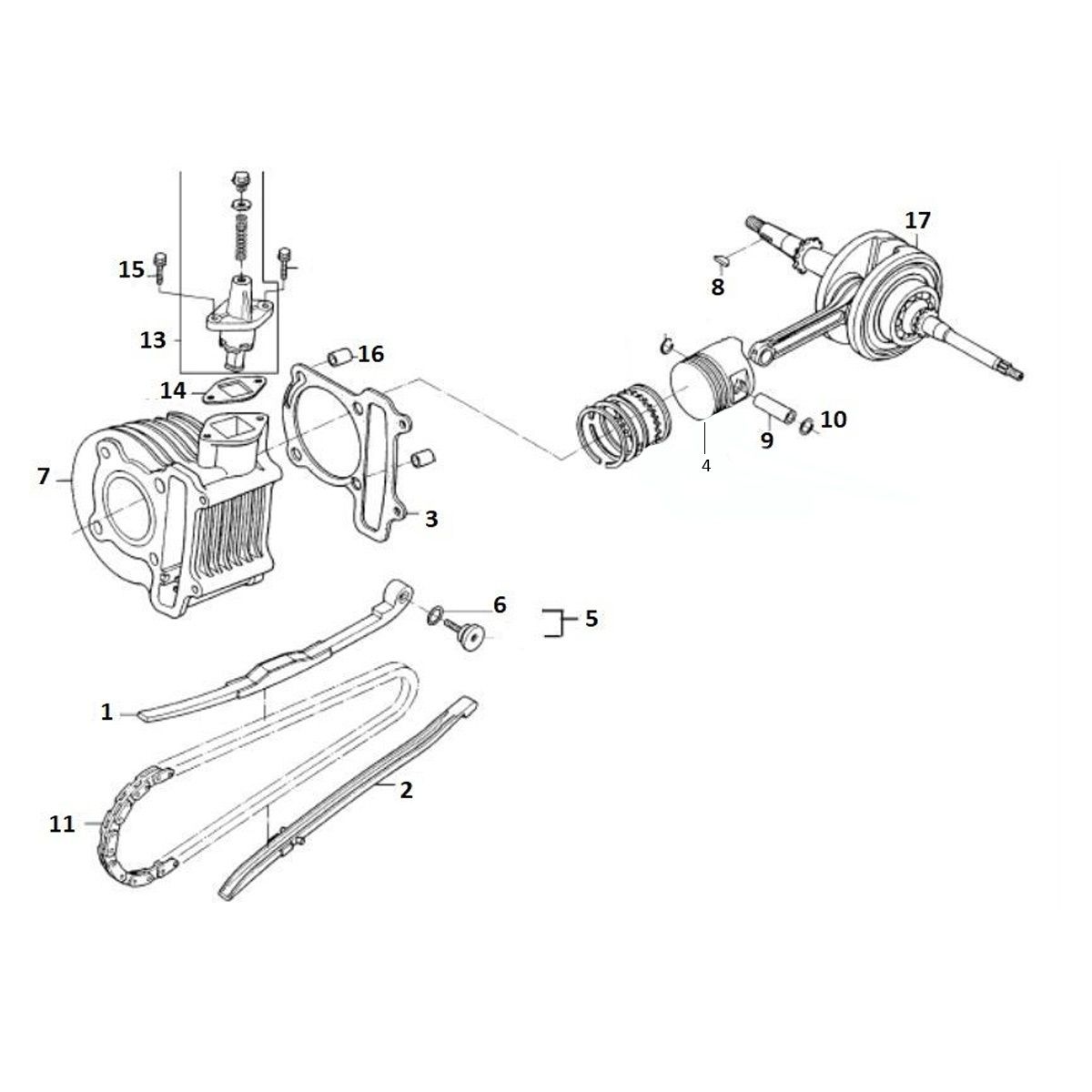 Cilinder - Zuiger - Krukas AGM VX50i