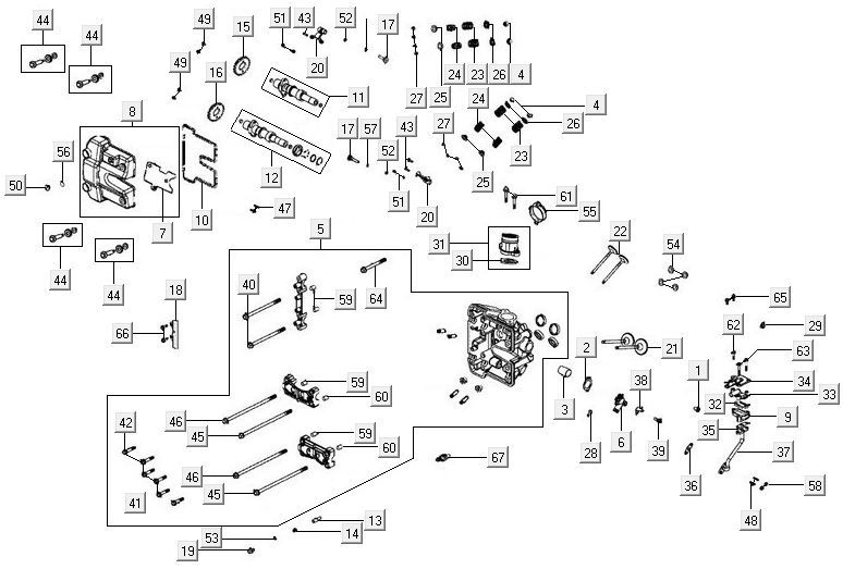 Cilinderkop Kymco MXU 500
