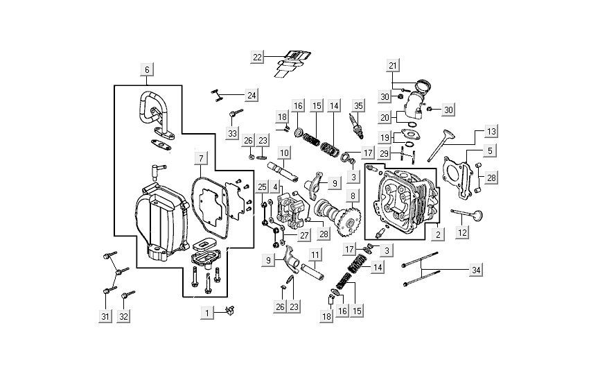 Cilinderkop Kymco Agility FR 12