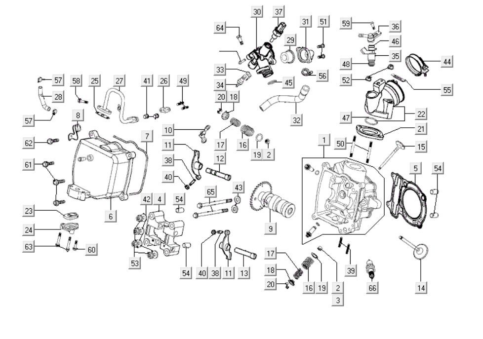 Cilinderkop Kymco People S 300i