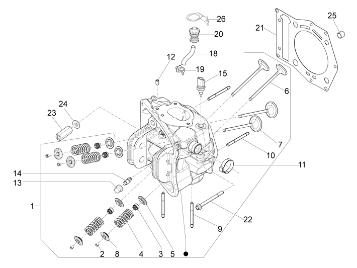 Cilinderkop Piaggio Beverly 500 Euro 3 2007-2012